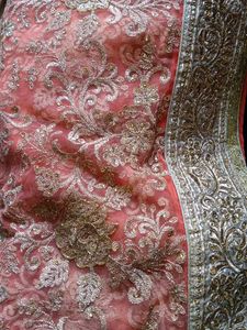 Embroidered Pink Saree