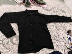 Black Sheer Long Sleeve Shirt