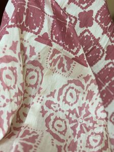 New Pink &amp; White Print Casual Dress