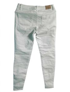 Stylish White Moto Jeans