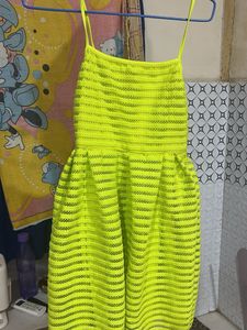 Neon Yellow Cutout Dress