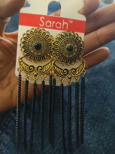 Exquisite Oxidized Jhumka Earrings