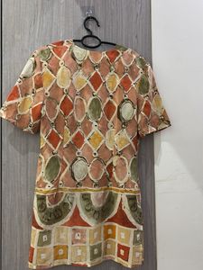 Unique Vintage Print Button-Up beach tunic