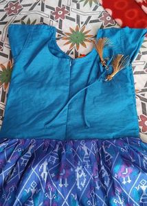Beautiful Blue Long frock with dupatta 😍  for gir