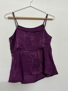 Sparkling Embellished Peplum Top