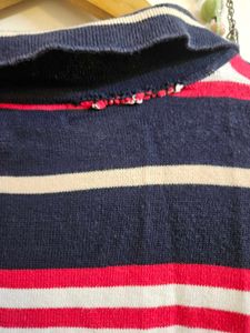 Striped Cropped Polo Shirt