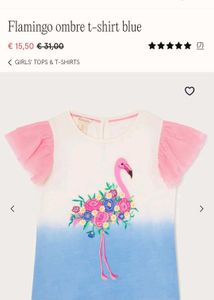 Little Girls Flamingo Top &amp; Skirt from London