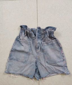 High-Waisted Denim Shorts