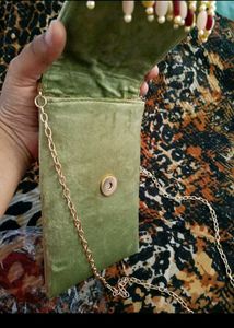 Embellished Velvet Clutch Bag