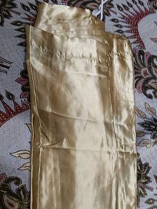 Elegant golden net Saree Wih Stitched Blouse