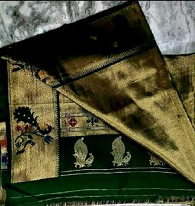 Bridal Banarasi Paithani tissue Silk saree