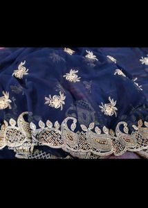 Elegant black  Embroidered Saree
