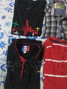 4 Tshirt and 2 shirt combo pack
