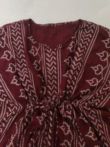 Maroon Printed Kaftan Kurta🌹✨