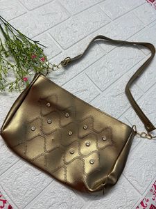 Golden stylish hobo/sling bag