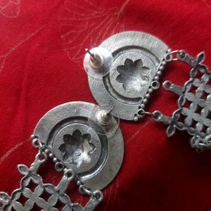 Silver Garba Earrings