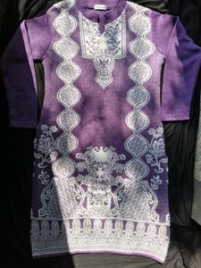 Elegant Purple Embroidered Kurta