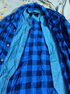 Blue Plaid Men's Shirt