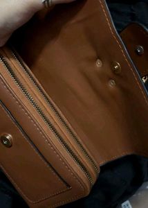 Chic Deer Buckle Brown Clutch