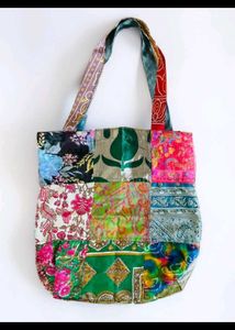 Boho Patchwork Tote Bag