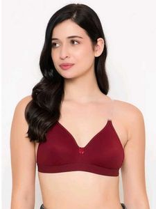 clovia Maroon Bra with Clear Straps