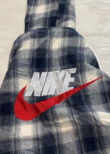 Nike Supreme Men's Plaid Hooded Flannel Jacket