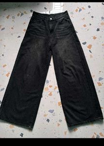 savana Wide Leg Black Denim Jeans🤍