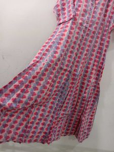 Stylish Printed Kurta with Blue Legging Set
