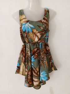 Tropical Print Mini Dress
