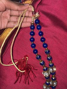 Statement Blue Beaded Necklace