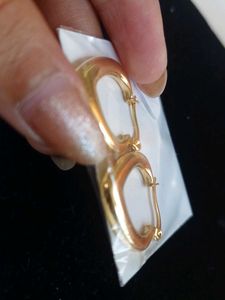 Elegant Gold Heart Hoop Earrings
