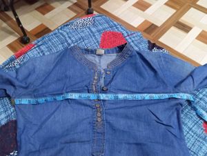 2 piece denim kurta