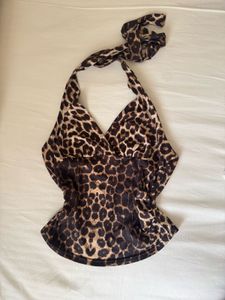 PRICE DROP Leopard Print Halter top