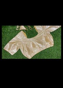 boat neck Gold Blouse
