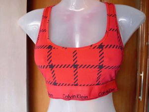 Calvin Klein Plaid Sports Bra