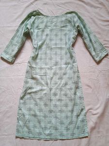 Light Green Checkered Kurta