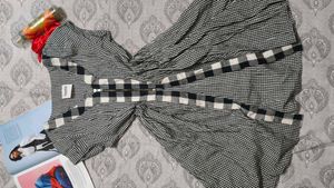 Chic Gingham Print Midi Dress
