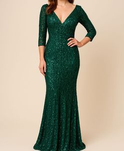 Emerald Sequin Gown