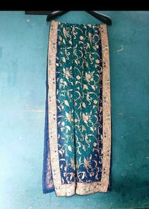 Embroidered Blue Dupatta