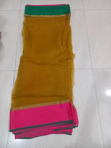 Yellow &amp; Pink Saree