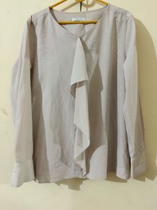 Elegant Ruffle Front Blouse