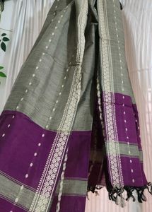 Elegant Grey &amp; Purple Dupatta