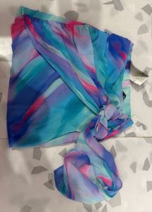 Colorful Abstract Print Skirt