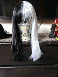 Split Black & White Wig cosplay cruella disney