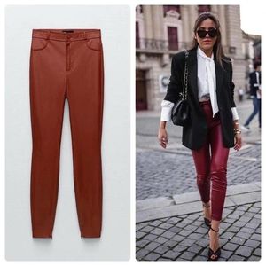 Zara Faux Leather Pants
