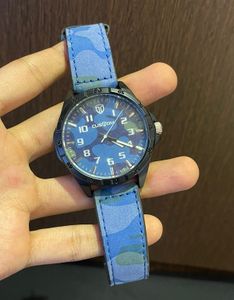 Blue Camo Casual Wristwatch