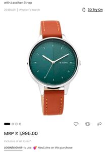 Titan Women's Watch with Leather Strap