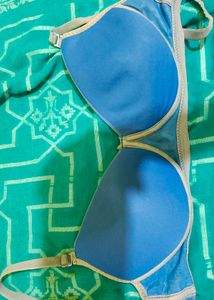 Blue Padded Bra