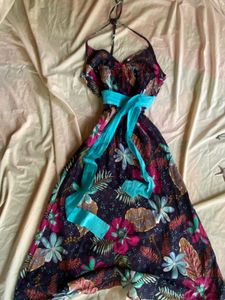 Boho Floral Halter Maxi Dress