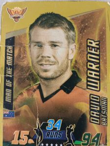Cricket attax David warner gold foil